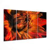 Gerbera Daisy 4 Pieces Mega Glass Wall Art (59"x36") | Insigne Art Design.